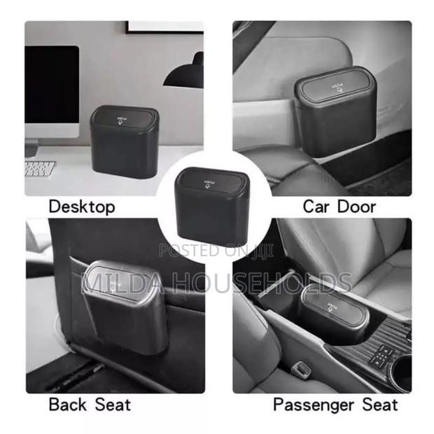 Car Trash Can With Auto Rebound Push Lid - thumbnail 2