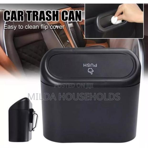 Car Trash Can With Auto Rebound Push Lid - main view
