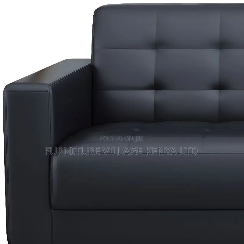 Office Sofa;5-seater Black Executive Office Sofa