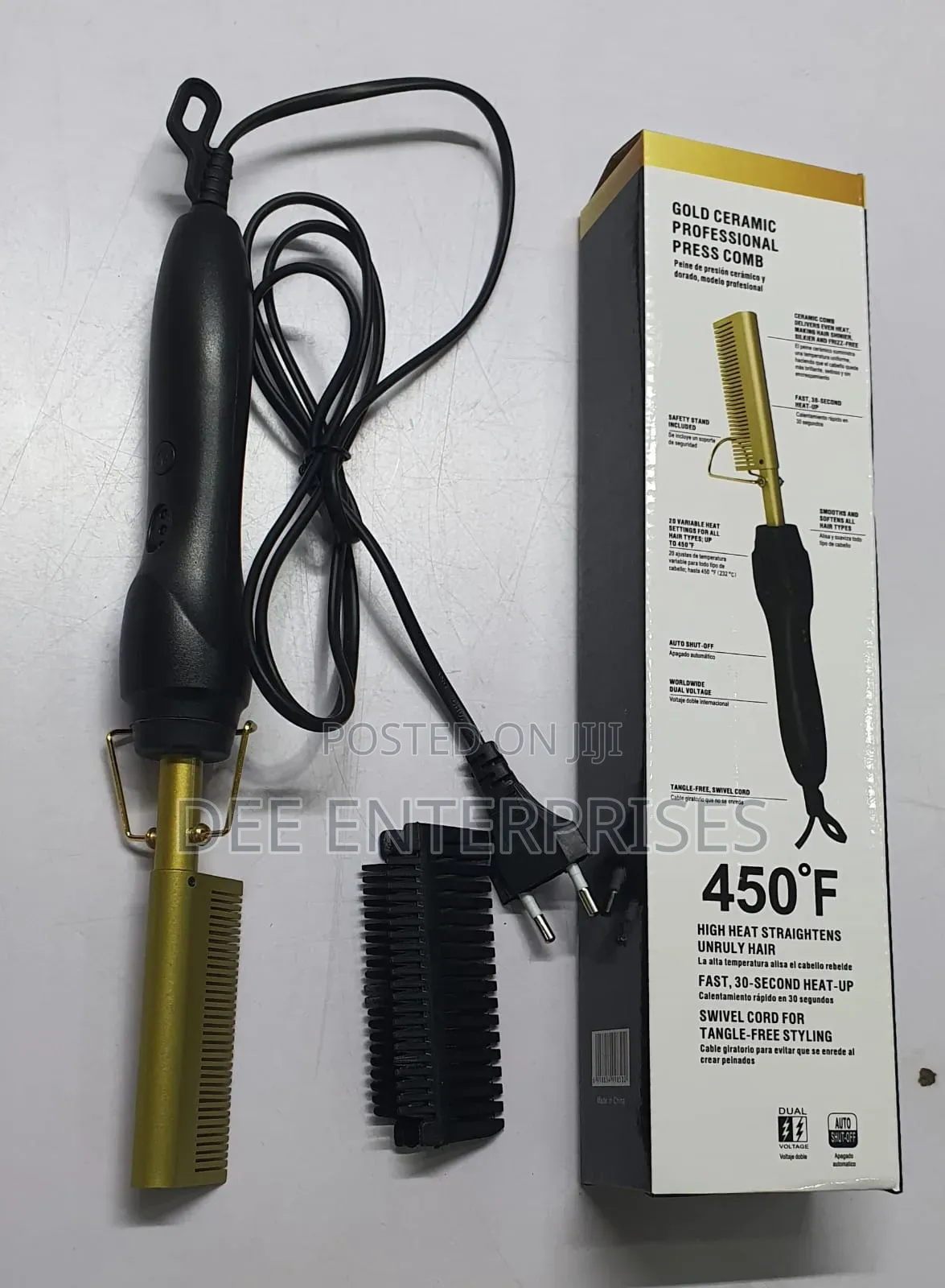 Golden Hot Comb Electric Heat Hair Straightener