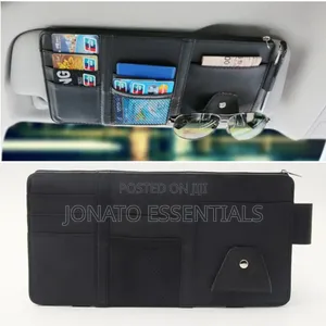 Universal Car Sun Visor Organizer Bag Pockets - Leather Card Holder