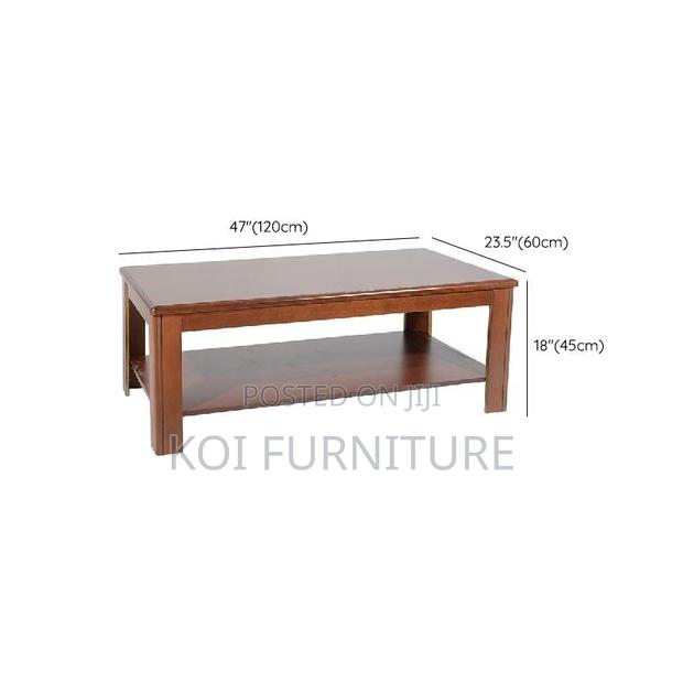 Coffee Table; Mahogany Brown Red Coffee Table for Home Offices - thumbnail 2