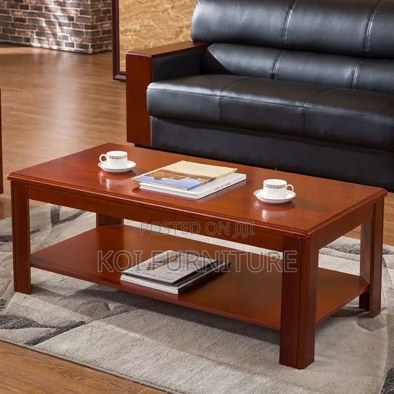 Coffee Table; Mahogany Brown Red Coffee Table for Home Offices