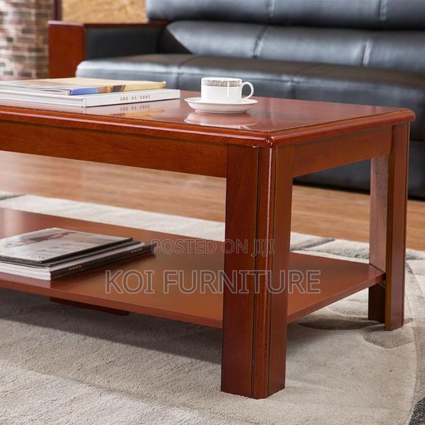 Coffee Table; Mahogany Brown Red Coffee Table for Home Offices - thumbnail 5