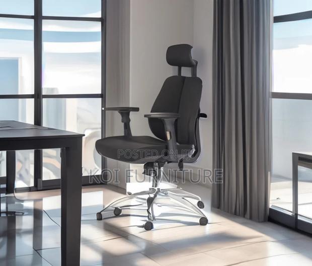 Office Chairs; Modern Orthopedic Chair With Dual Backrest - thumbnail 4