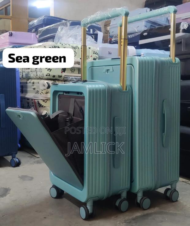 Elegant Sea Green 2pcs Suitcase Set - main view