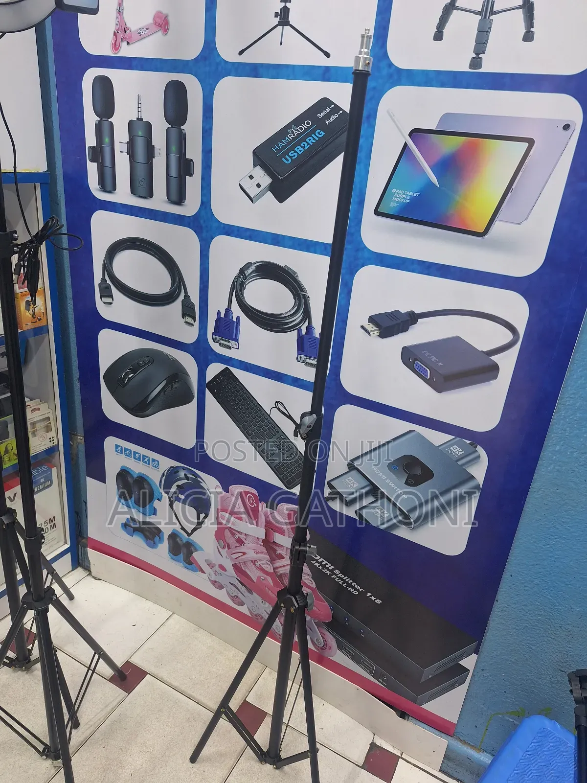 2mtrs Camera ,Ringlight, Phone, Projector Stand