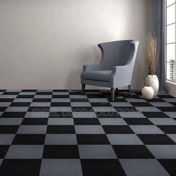 Office Flooring Solution – Plain Carpet Tiles for Professional Spaces