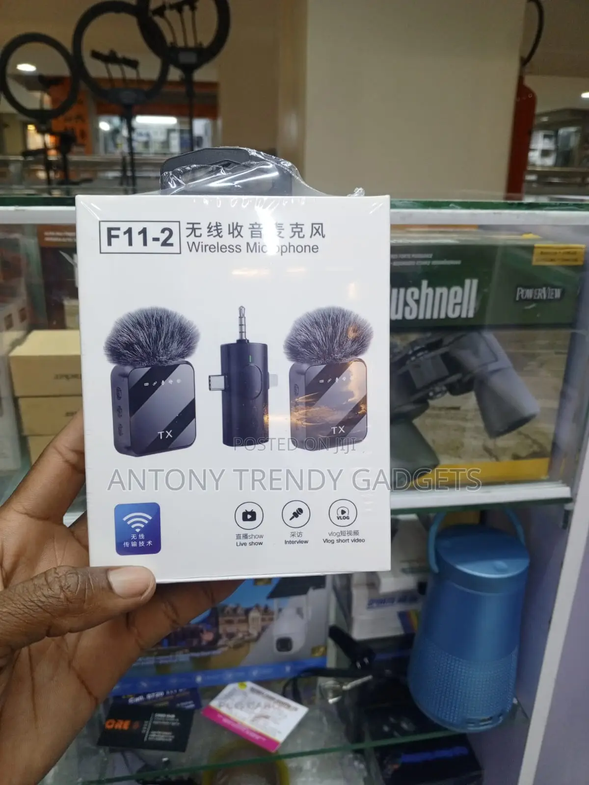 F11-2 Dual Mic System 2.4ghz Noise Reduction 50m Wireless