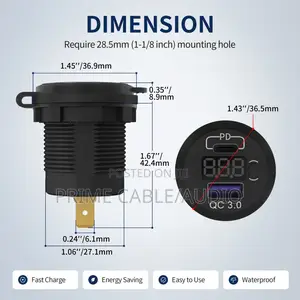 Dual Usb Car Charger Socket Quick Charge 3.0 12v 24v Pd Qc3.0