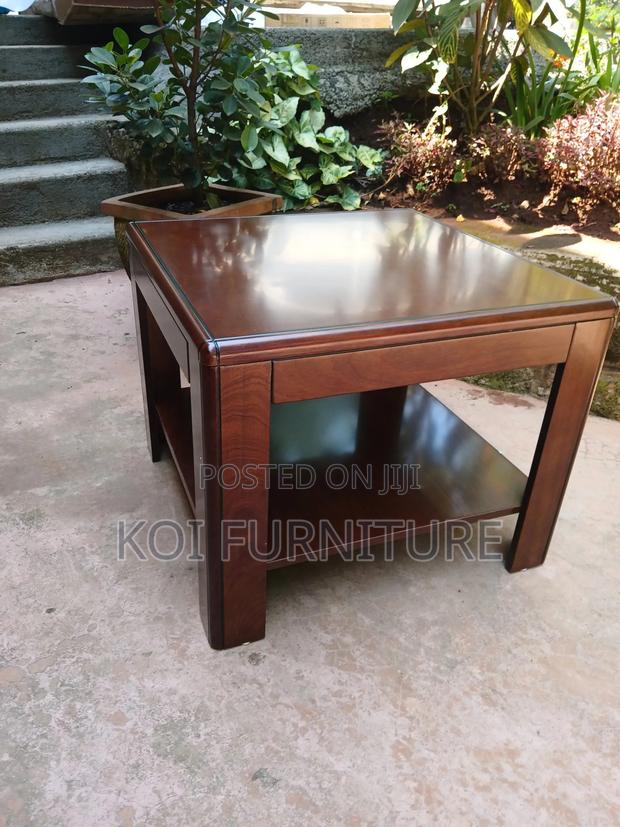 Coffee Table; Square Mahogany Home Office Coffee Table - thumbnail 7