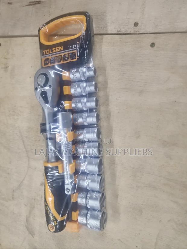 Tolsen Germany Ratchet Handle With Socket Set - thumbnail 2