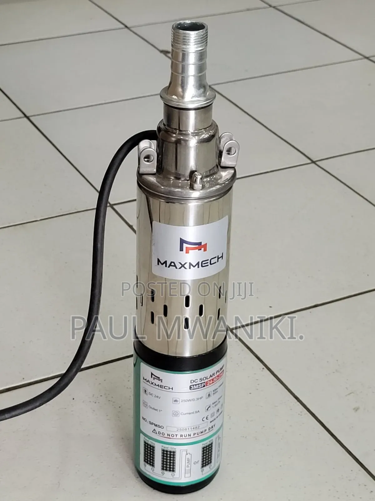Maxmech Solar Submersible Pump 250 Watts