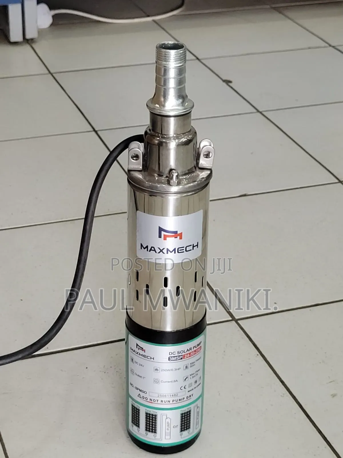 Maxmech Solar Submersible Pump 250 Watts