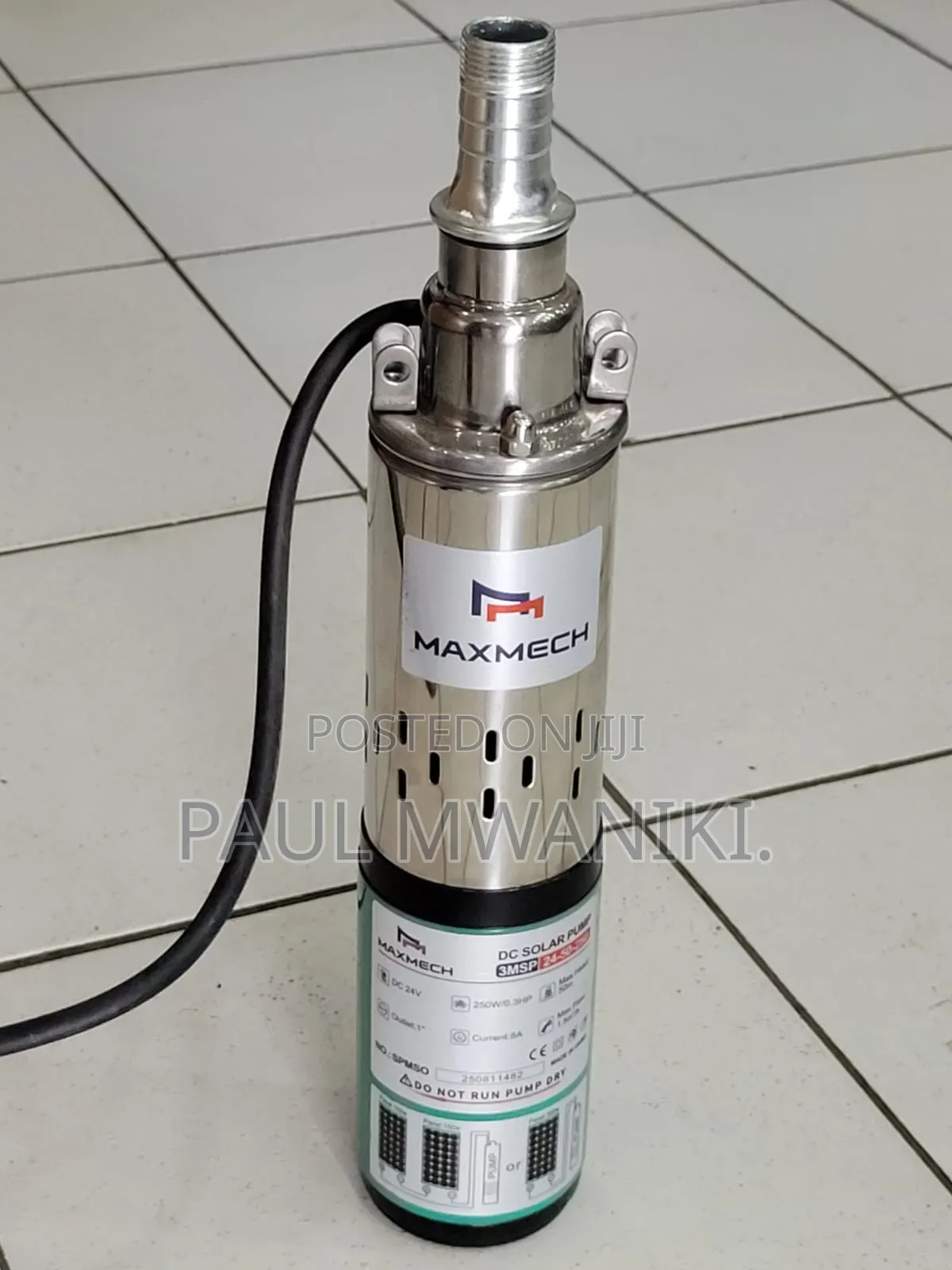 Maxmech Solar Submersible Pump 250 Watts