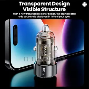 Toocki 60w Car Charger 30w Quick Charge Transparent Case Pd