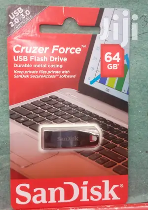 64gb Cruzer Force Metallic USB Flash Drive.