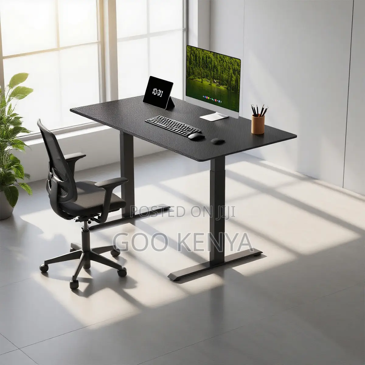 Home Office Desk; Electric Height-adjustable Desk For Computer Use