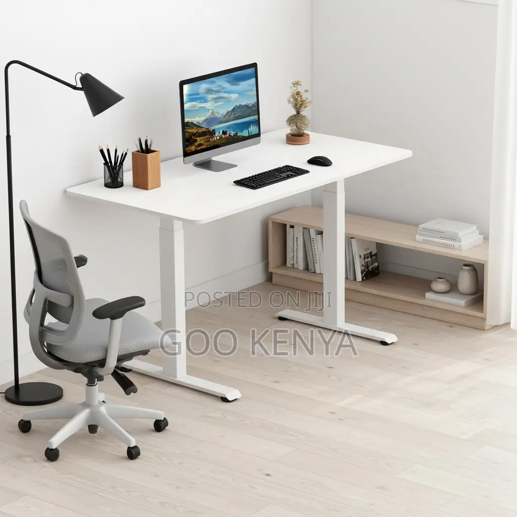 Home Office Desk; Electric Height-adjustable Desk For Computer Use