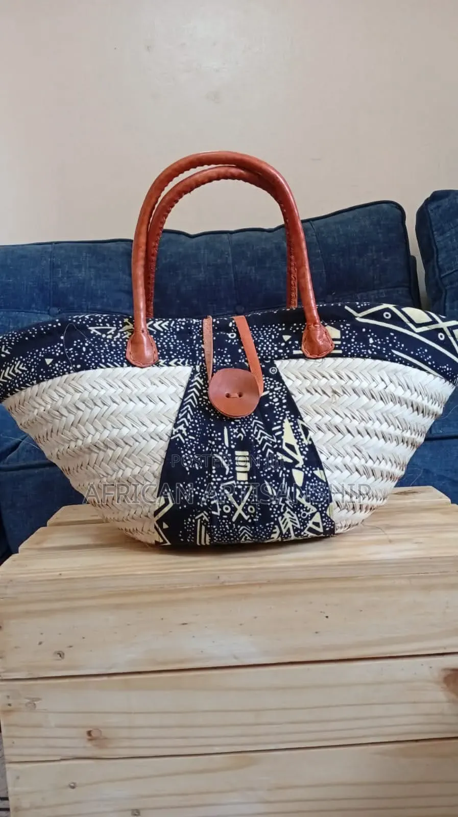 Sisal Kiondo Bags With Kitenge Touch