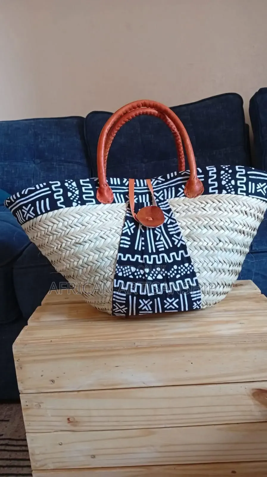 Sisal Kiondo Bags With Kitenge Touch