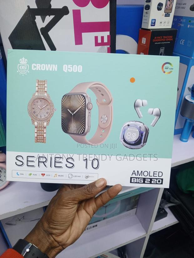 Crown Q500 Series 10 Smartwatch Amoled Display Bluetooth Call - main view