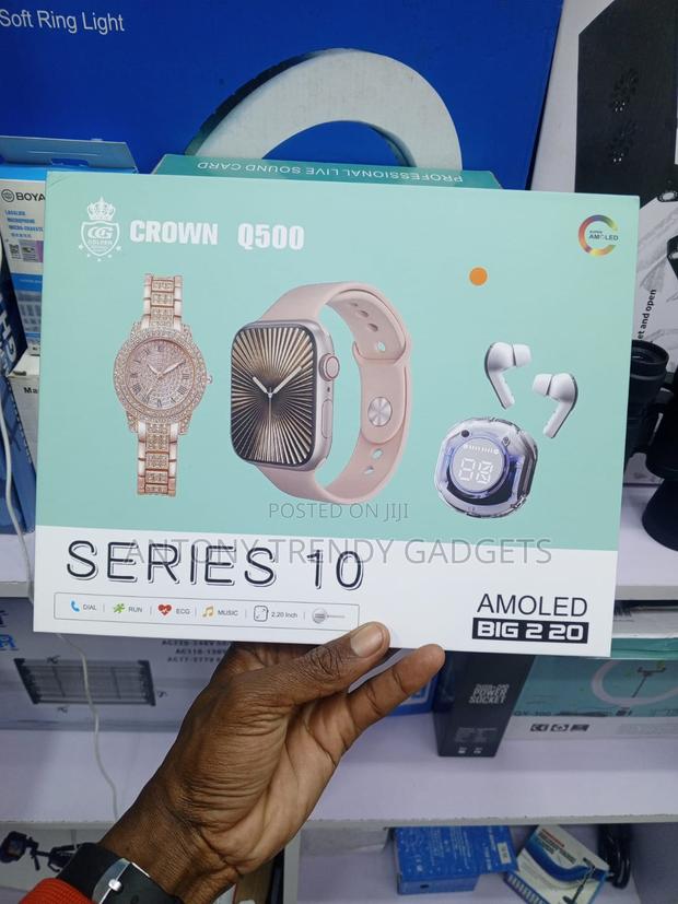 Crown Q500 Series 10 Smartwatch Amoled Display Bluetooth Call - thumbnail 2