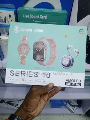 Crown Q500 Series 10 Smartwatch 2.07" Amoled Fitness Tracker