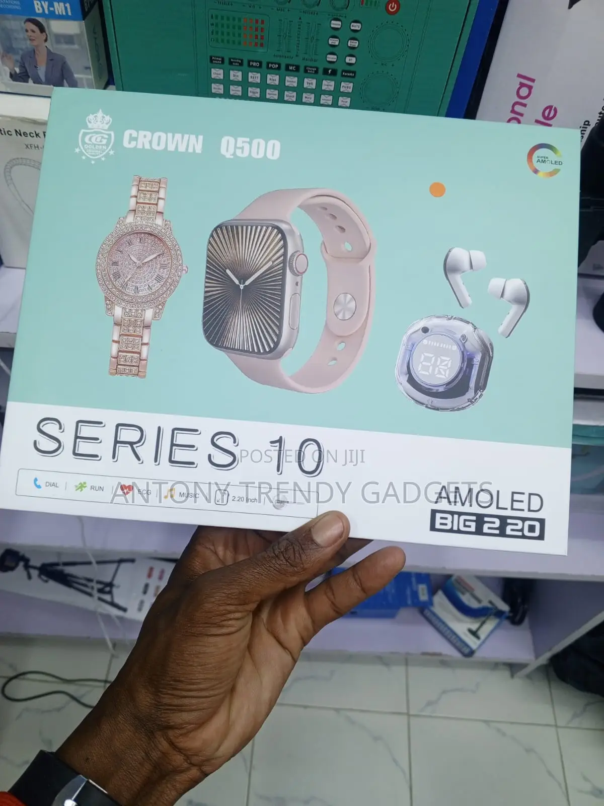 Crown Q500 Series 10 Smartwatch 2.07" Amoled Fitness Tracker