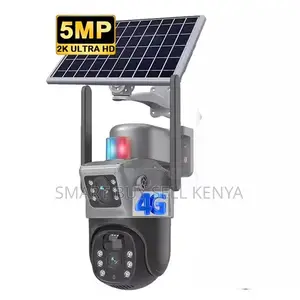 Smart Home 12mp 4g PTZ Rotating Dual Lens Solar Security CCTV Camera