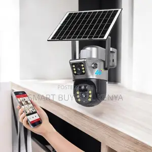 Night Vision 12mp 4g PTZ Rotating Dual Lens Solar Security CCTV Camera