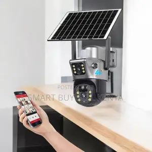 Motion Detection 12mp 4g PTZ Rotating Dual Lens Solar Security Camera