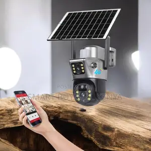 Remote Access 12mp 4g PTZ Rotating Dual Lens Solar Security Camera