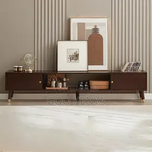 Living Room Tv Stand; Compact Wooden Tv Stand With Drawers