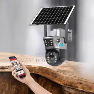 Surveillance Camera 12mp 4g PTZ Rotating Dual Lens Solar CCTV Camera
