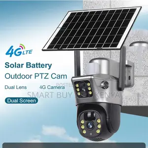 PTZ Tracking 12mp 4g PTZ Rotating Dual Lens Solar Security CCTV Camera