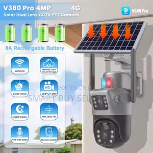 Dual Lens 12mp 4g PTZ Rotating Dual Lens Solar Outdoor Security Camera