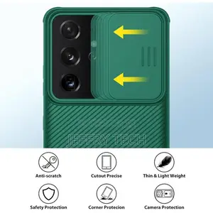 Nillkin Camshield Pro Cover Case for Samsung S25 Ultra, Shock an Green