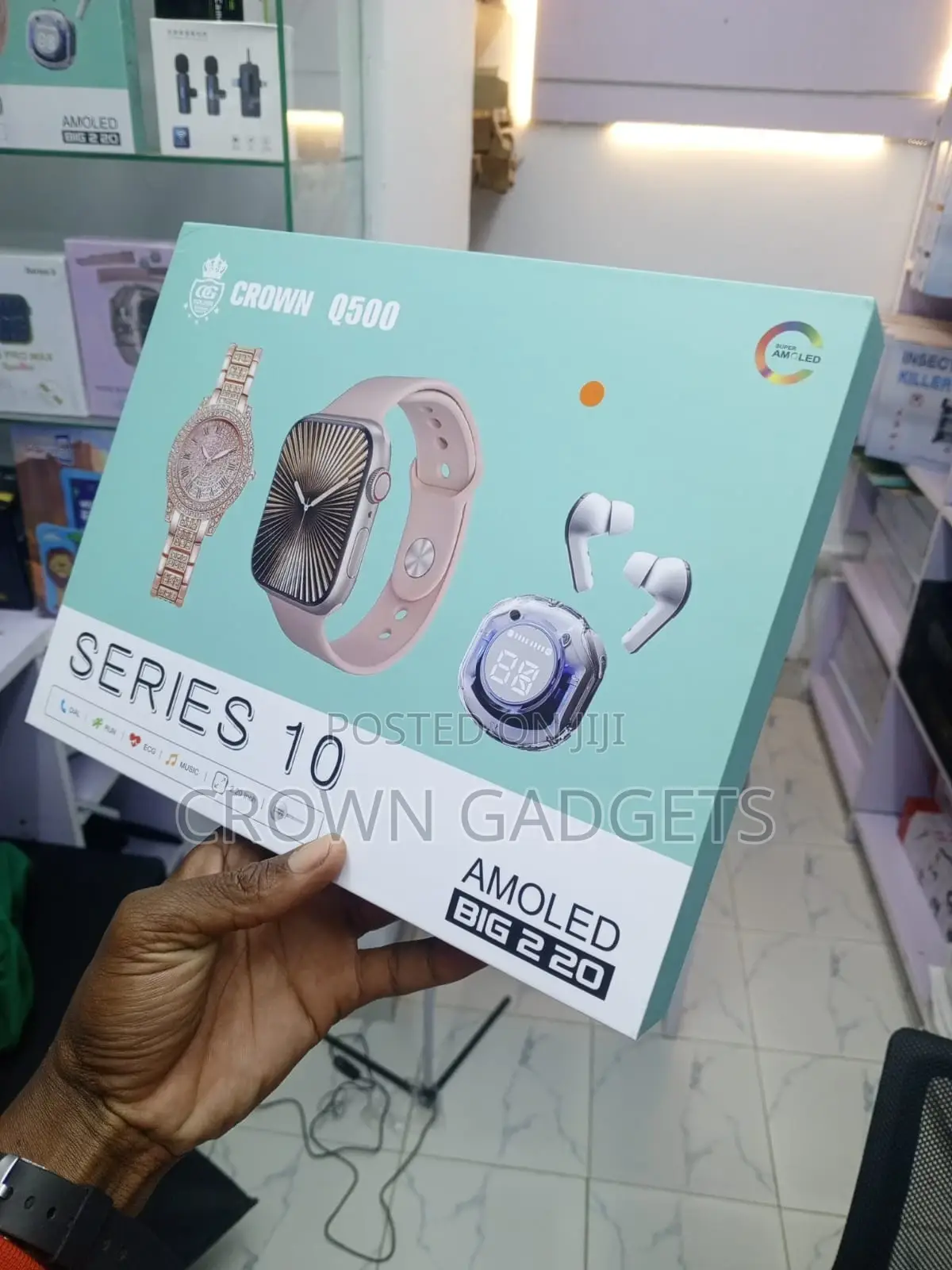 Crown Q500 Series 10 Smartwatch Hd Display for Ios Android