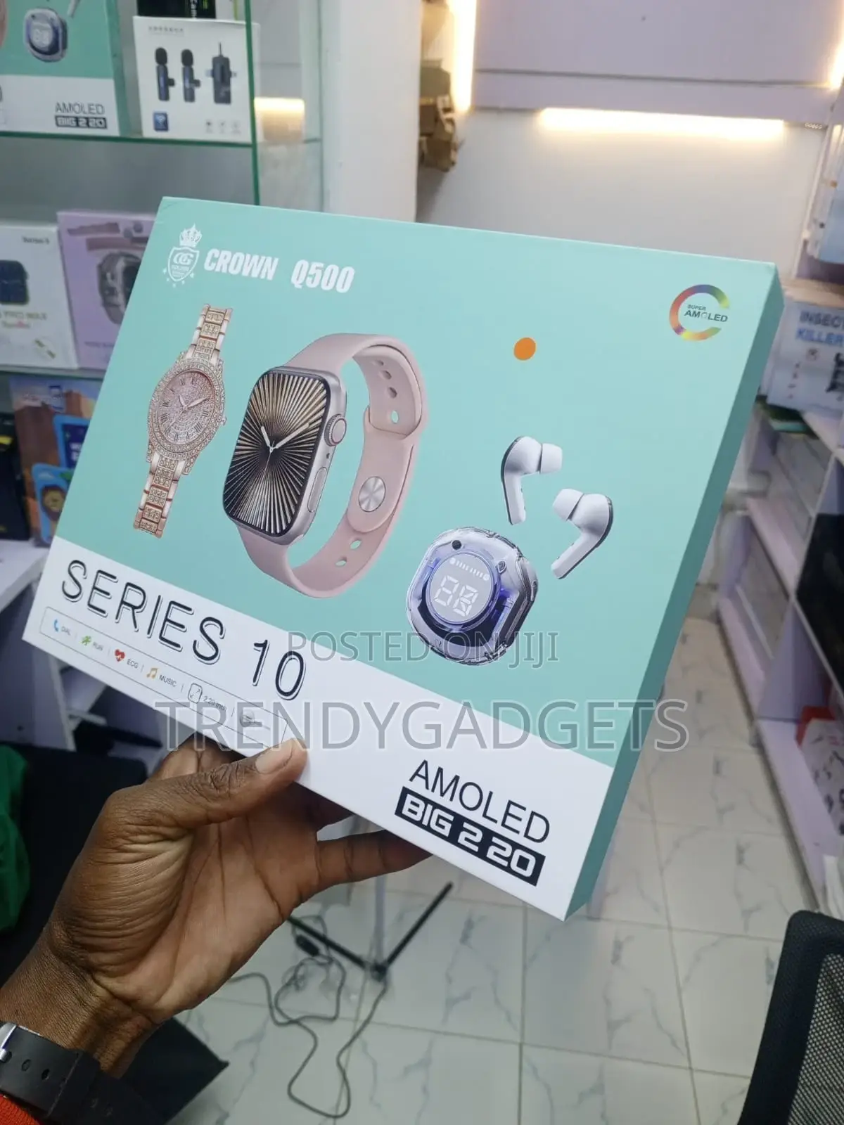 Crown Q500 Series 10 Smartwatch Hd Display for Ios Android