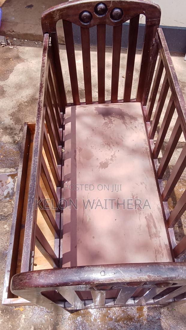 Solid Wooden Baby Cot/Crib With Storage Drawer (Strong Durable) - thumbnail 5