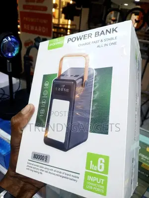 Porpiu 80000mah Power Bank Fast Charging 6 Output Ports