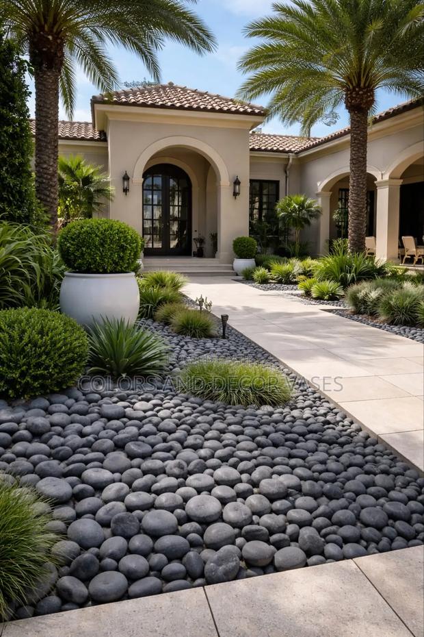 Grayish Black Stones Outdoor Decor