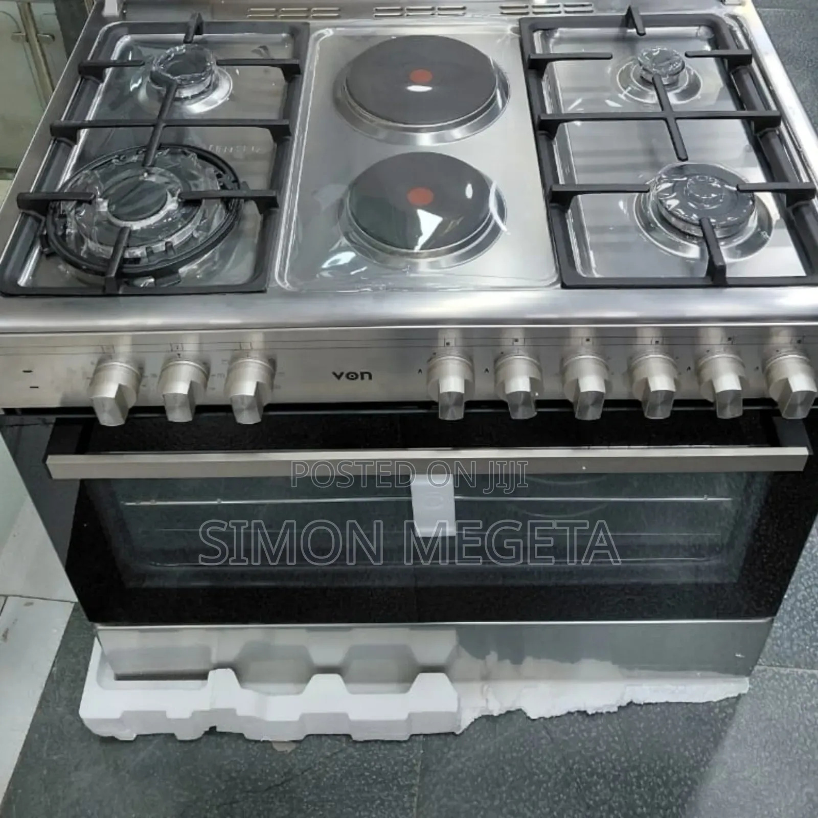 Von 90×60 Standing Cooker 4+2 Burners and Full Oven,Model Vcf964271fsx