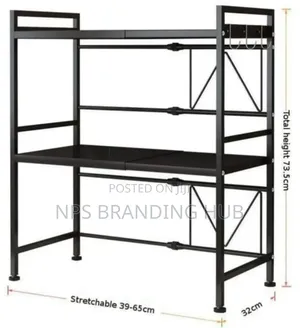 2tier Heavy Duty Telescopic Adjustable Microwave Stand S.A