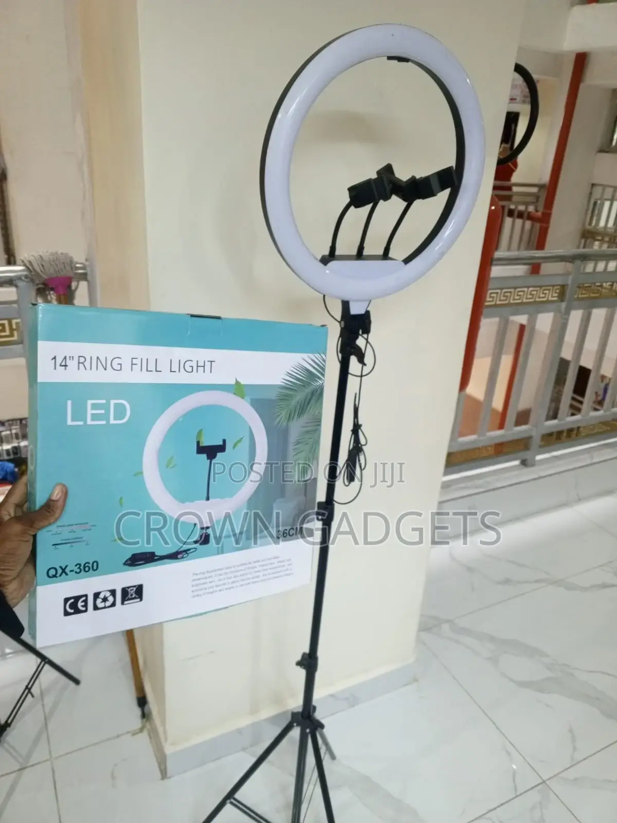 Qx360 14 Inch Led Ring Light for Makeup Video