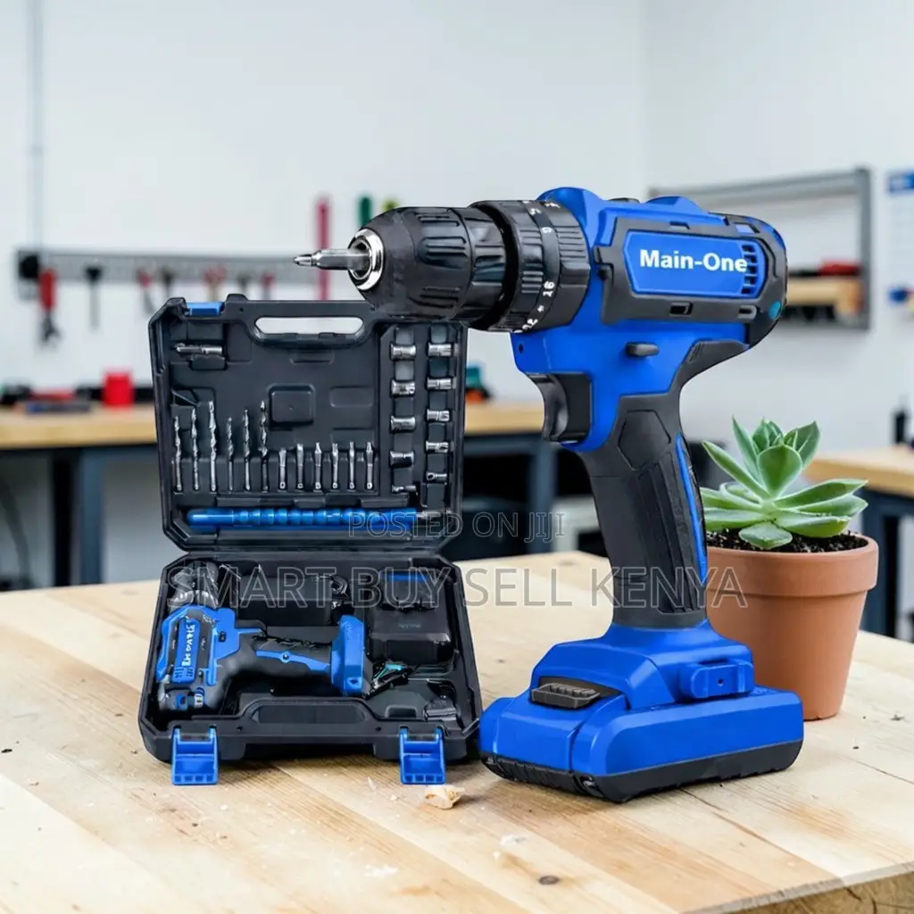 Cordless Power Tool Cordless Drill With Drilling and Impact Function