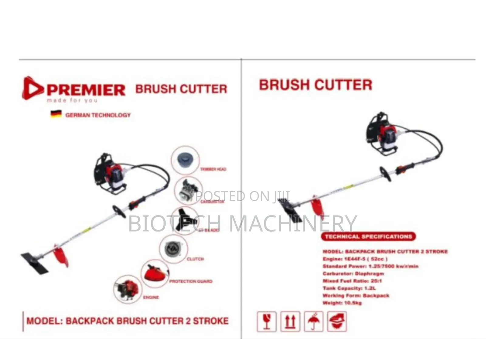 Bag Pack Brush Cutter