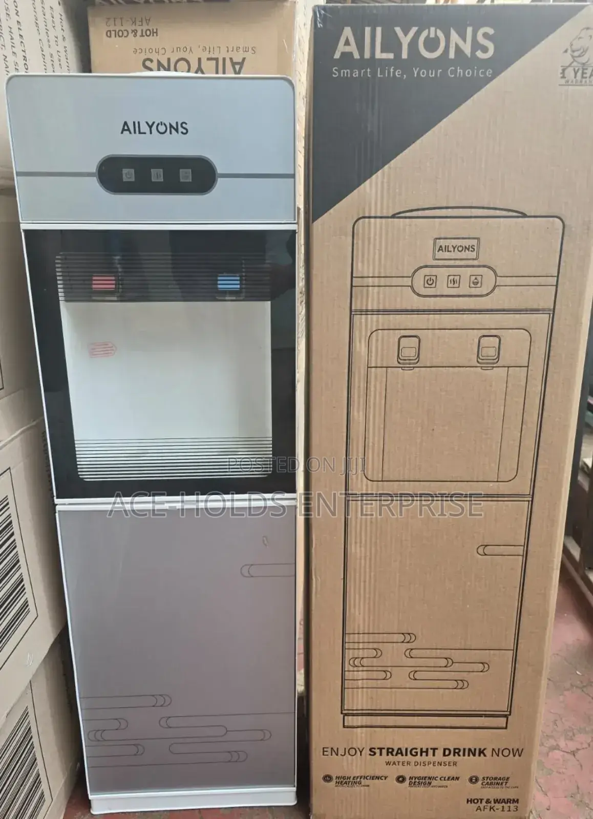 Ailyons 2 Taps Water Dispenser ( Hot and Cold ) - Top Load
