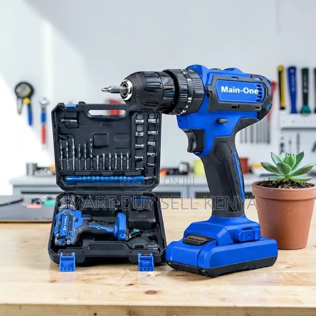 Easy Grip Cordless Drill With Drilling and Impact Function